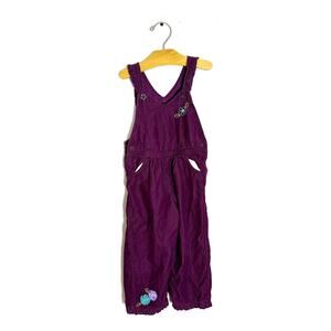 OshKosh B'Gosh Girl's Purple Corduroy Overalls sz 24mo.
